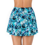 High-Waisted Swim Skirt Sexy Beach Skirt with Anti-Transparency Printed Triangle Skirt-Style Swim Trunks for Women