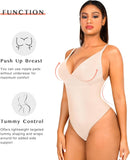 Shapewear for Women Tummy Control Bodysuit Thong Seamless Body Shaper Backless