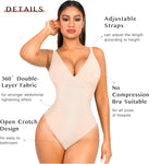 Shapewear for Women Tummy Control Bodysuit Thong Seamless Body Shaper Backless