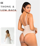 Shapewear for Women Tummy Control Bodysuit Thong Seamless Body Shaper Backless