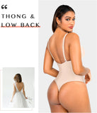 Shapewear for Women Tummy Control Bodysuit Thong Seamless Body Shaper Backless