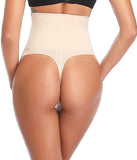 High Waisted Thong Shapewear for Women Tummy Control Thong Girdle Seamless Thongs Underwear