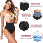 High Waisted Thong Shapewear for Women Tummy Control Thong Girdle Seamless Thongs Underwear