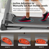 Easy Folding Treadmill for Home Use, 2.5HP Electric Running Machine