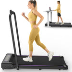 Under Desk Treadmill 2 in 1 Portable Treadmill with Handle Remote Control LED Display