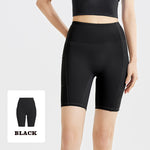 Stripe & Sculpt High-Waist Yoga Shorts
