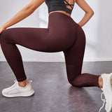 Honey Peach Hip Lifting Fitness Pants Women's High Waist Tight Yoga Pants Moisture wicking Running Sports Pants Legging