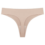 Seamless Low-Rise Thong Underwear with Cotton Lining One-Piece Design