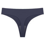 Seamless Low-Rise Thong Underwear with Cotton Lining One-Piece Design