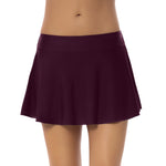 Women's Swimwear Solid Color Simple Swim Trunks and Swim Skirt