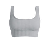 TK Bestseller: Ribbed U-Back Sports Bra for Women with Shock Absorption and Removable Padding, Ideal for Yoga Tops, Fitness, and Sportswear