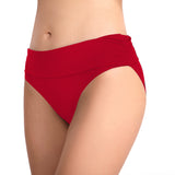 Women's Sexy Elastic Hip-Enhancing Ruched Swim Trunks Solid Color Triangle Bikini Bottoms Beach Swim Pants
