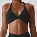 Barely-There Compression Sports Bra – Quick-Dry Yoga & Running Top