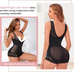 Shapewear for Women Tummy Control Seamless Mesh Body Shaper Deep V Neck Slim Bodysuit