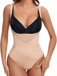 Thong Shapewear Bodysuits Tummy Control Girdle for Women Open Bust Body Shaper Slimming Bodysuit