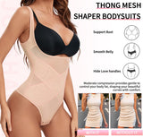 Thong Shapewear Bodysuits Tummy Control Girdle for Women Open Bust Body Shaper Slimming Bodysuit