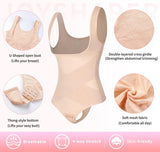 Thong Shapewear Bodysuits Tummy Control Girdle for Women Open Bust Body Shaper Slimming Bodysuit