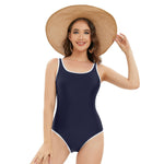 Racing Swimsuit Conservative Triangle Sports Swimwear for Women Fashionable U-Back One-Piece Bathing Suit