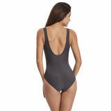 Sexy Triangle Sports Color Block One-Piece Swimsuit for Women