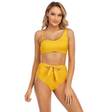 New Arrival Sexy Swimsuit Strap Halter Two-Piece Swimwear High-Waisted Bikini Open Back Swimwear