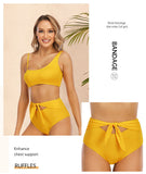 New Arrival Sexy Swimsuit Strap Halter Two-Piece Swimwear High-Waisted Bikini Open Back Swimwear