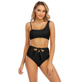 New Arrival Sexy Swimsuit Strap Halter Two-Piece Swimwear High-Waisted Bikini Open Back Swimwear