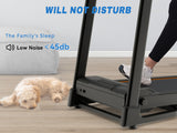 Compact Easy Folding Treadmill Motorized Running Jogging Machine with Audio Speakers and Incline Adjuster