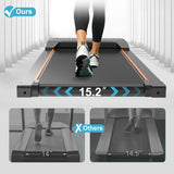 Walking Pad Under Desk Treadmill, LED Display and Remote Control Portable Treadmill for Home and Office