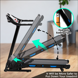 Treadmills for Home, Electric Treadmill with  Automatic Incline, Foldable 3.5HP Workout Running Machine Walking