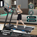 Treadmills for Home, Electric Treadmill with  Automatic Incline, Foldable 3.5HP Workout Running Machine Walking