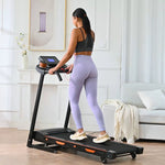 Foldable Treadmill with Incline, Electric Treadmill with Bluetooth Speaker