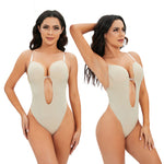 Women's Backless Body Shaping Jumpsuit Strap Sleeveless Tummy Control Bodysuit for Slimming and Sculpting