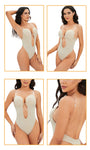 Women's Backless Body Shaping Jumpsuit Strap Sleeveless Tummy Control Bodysuit for Slimming and Sculpting