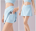 BR Ice Mint Summer Yoga Skirt with Built-in Shorts