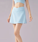 BR Ice Mint Summer Yoga Skirt with Built-in Shorts