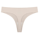 Seamless Low-Rise Thong Underwear with Cotton Lining One-Piece Design