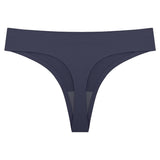 Seamless Low-Rise Thong Underwear with Cotton Lining One-Piece Design