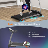 Easy Folding Treadmill for Home Use, 2.5HP Electric Running Machine