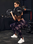 Women's high waist Peach tie dye yoga pants abdominal tightening hip lifting fitness seamless sports tight pants legging