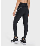 High-Waisted Colorblock Compression Leggings – Sculpting & Stretch for Yoga and Fitness