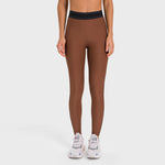 High-Waisted Colorblock Compression Leggings – Sculpting & Stretch for Yoga and Fitness