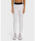 High-Waisted Colorblock Compression Leggings – Sculpting & Stretch for Yoga and Fitness