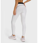 High-Waisted Colorblock Compression Leggings – Sculpting & Stretch for Yoga and Fitness