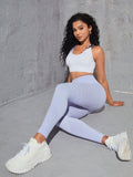 Women's Sexy Line Hip Lifting Sports Tight Pants High Waist Elastic Fitness Pants Running Yoga Pants