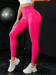 Women's Sexy Line Hip Lifting Sports Tight Pants High Waist Elastic Fitness Pants Running Yoga Pants