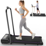 Under Desk Treadmill 2 in 1 Portable Treadmill with Handle Remote Control LED Display