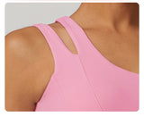 One-Shoulder Barely-There Sports Bra – Stretchy Quick-Dry Yoga & Workout Top