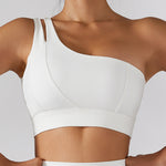 One-Shoulder Barely-There Sports Bra – Stretchy Quick-Dry Yoga & Workout Top