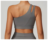 One-Shoulder Barely-There Sports Bra – Stretchy Quick-Dry Yoga & Workout Top