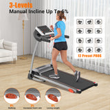 Easy Folding Treadmill for Home Use, 2.5HP Electric Running Machine